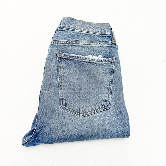 AGOLDE Nico Frayed Hem Button Fly Skinny Denim Jeans Size 28 - Picture 1 of 8